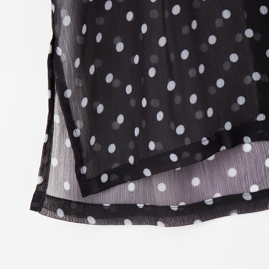 Vincent et Mireille [ヴァンソン エ ミレイユ] シアーオープンカラーシャツ [VM261PC11042] 93 BLK/OW