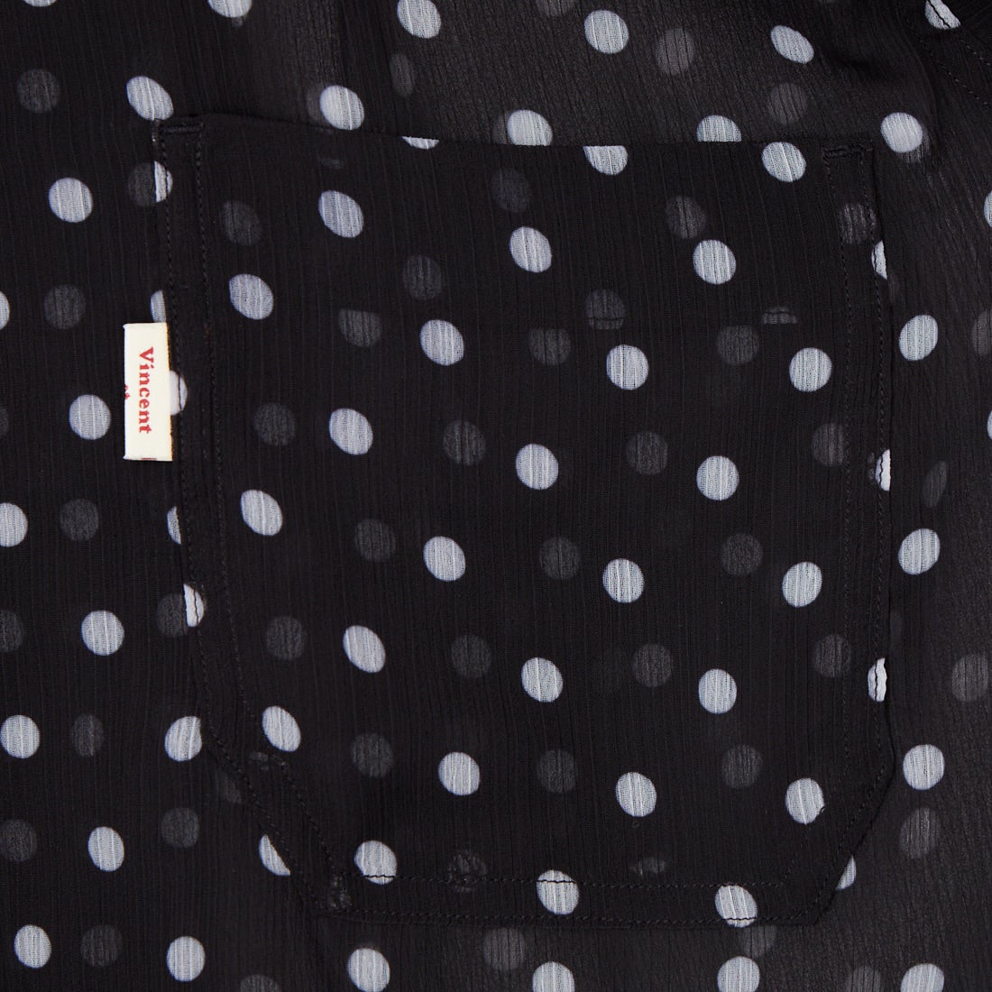 Vincent et Mireille [ヴァンソン エ ミレイユ] シアーオープンカラーシャツ [VM261PC11042] 93 BLK/OW