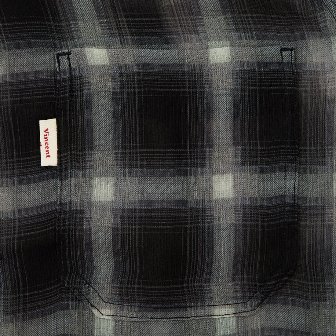 Vincent et Mireille [ヴァンソン エ ミレイユ] シアーオープンカラーシャツ [VM261PC11042] 95 BLK OMB