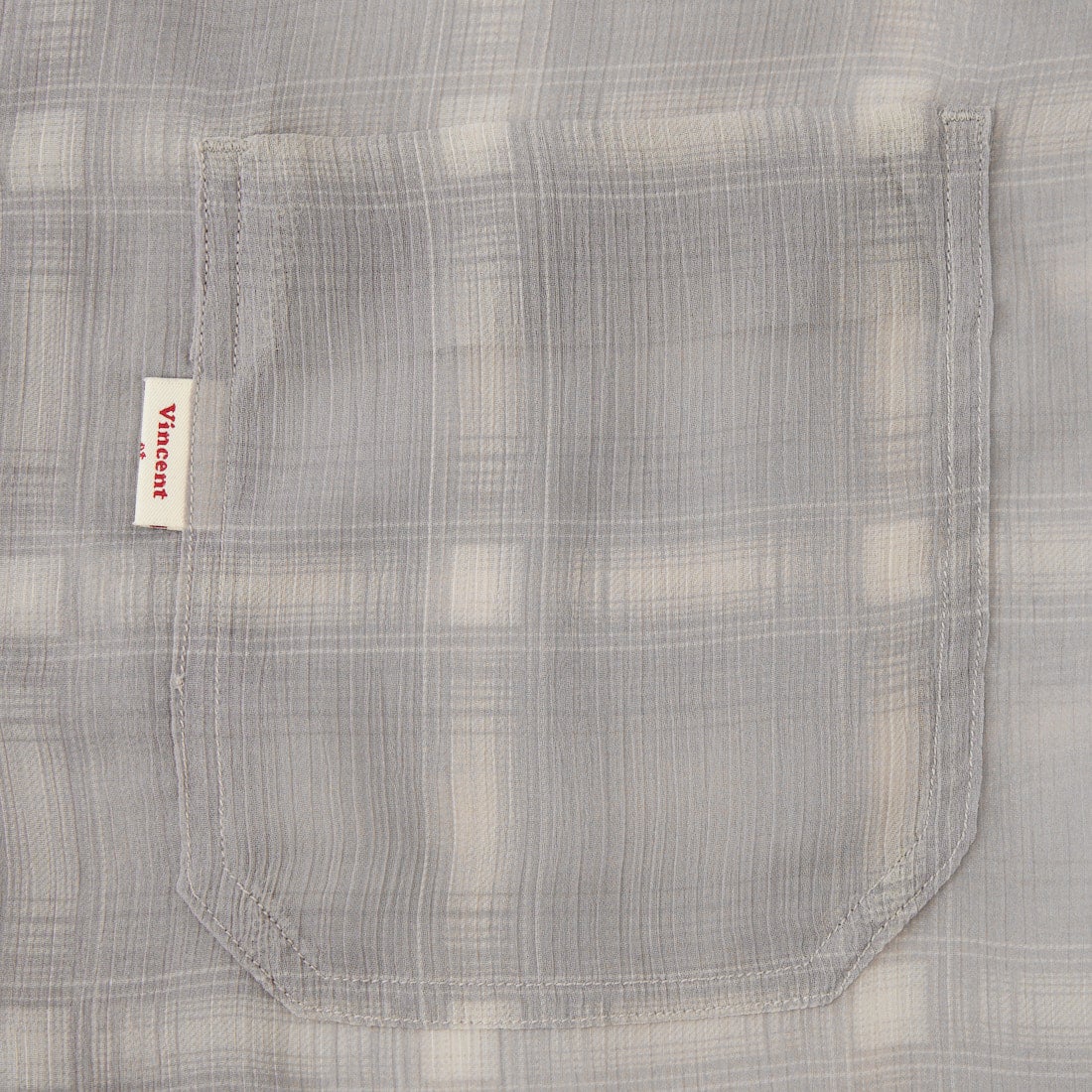 Vincent et Mireille [ヴァンソン エ ミレイユ] シアーオープンカラーシャツ [VM261PC11042]  97 LGY OMB