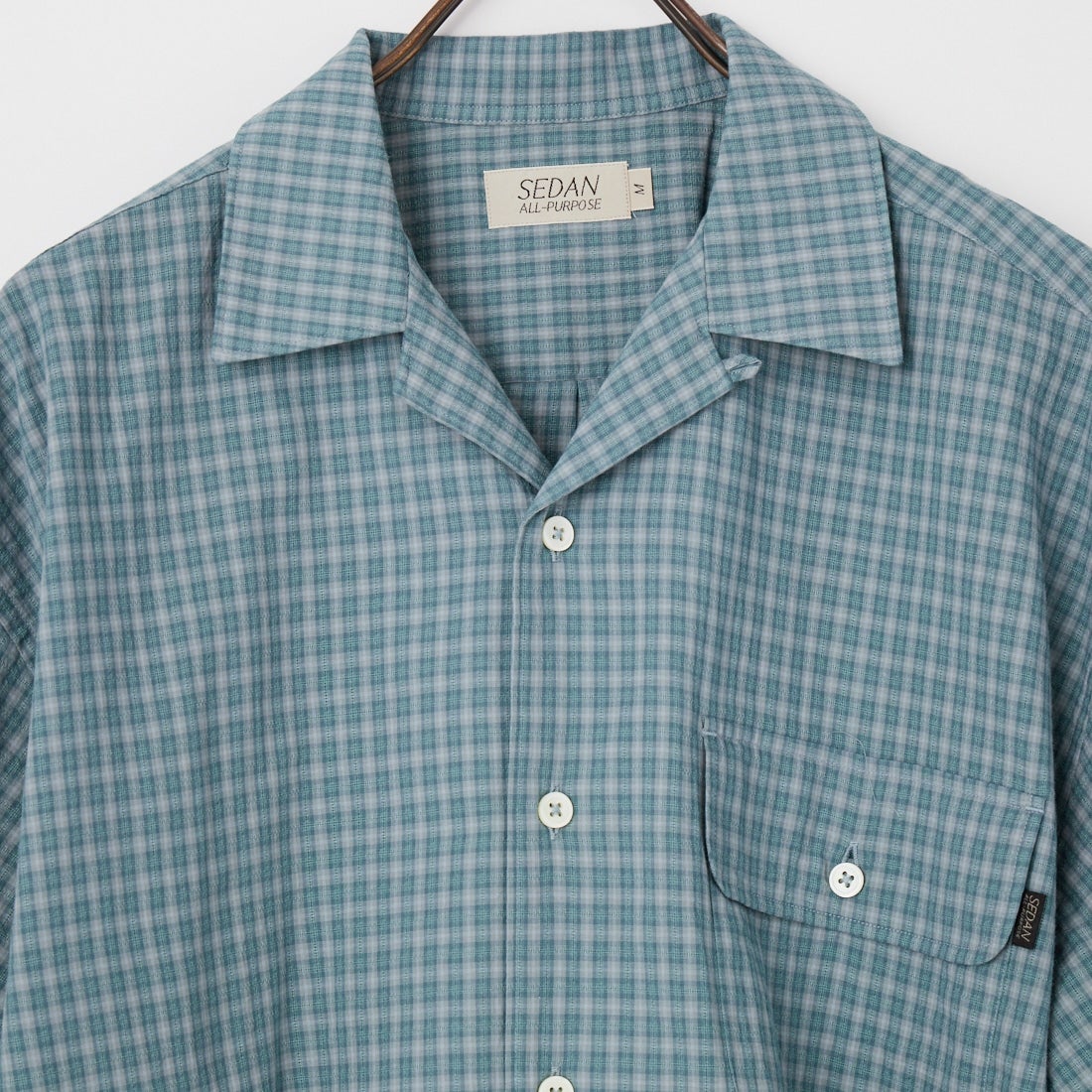 SEDAN ALL-PURPOSE [セダン オールパーパス] ドビーチェック オープンカラー半袖シャツ [SD26S-SH05] SLATE/GRY