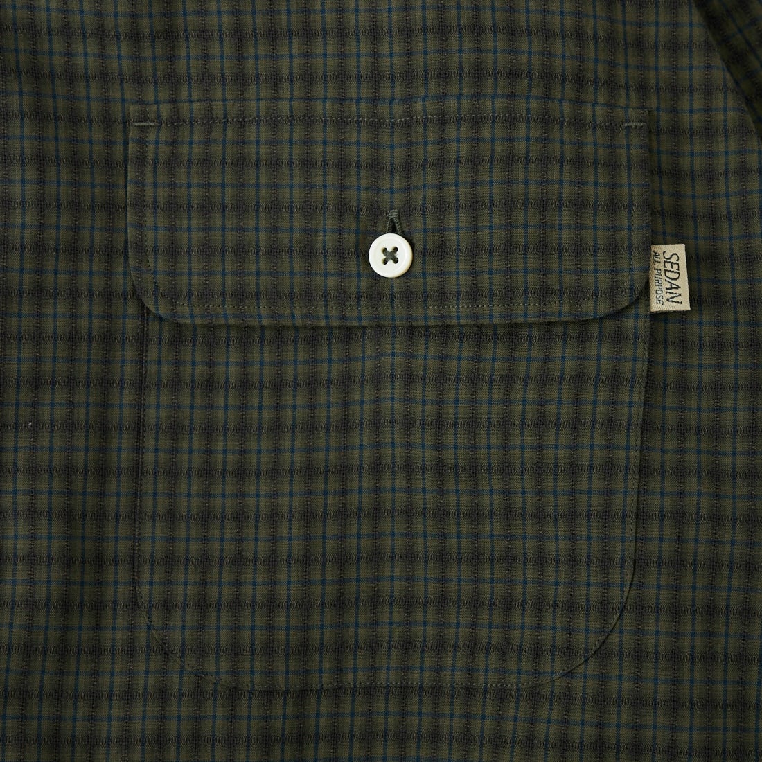 SEDAN ALL-PURPOSE [セダン オールパーパス] ドビーチェック オープンカラー半袖シャツ [SD26S-SH05] OLV/BRN