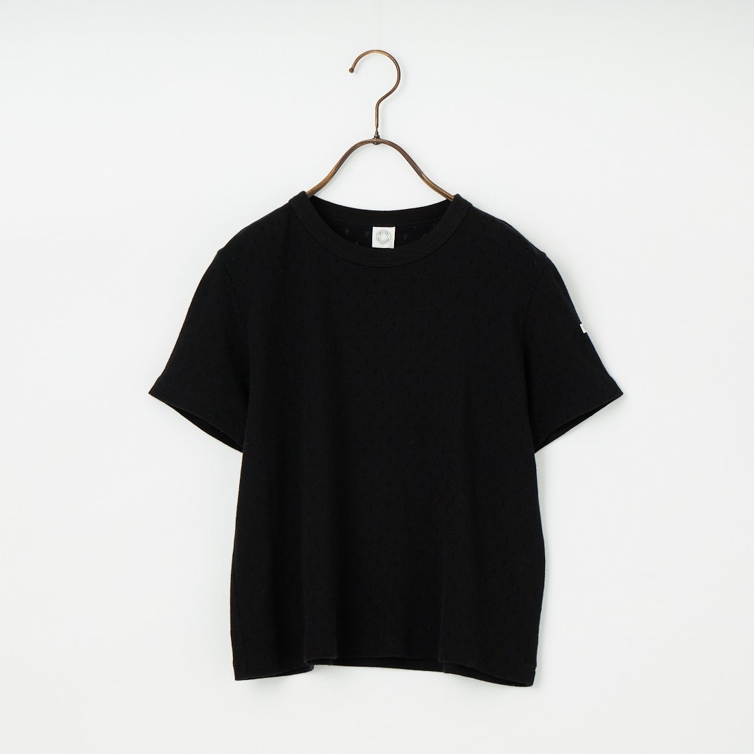 ORCIVAL [オーシバル] パターンメッシュ クルーネックTシャツ [OR-C0527OWE] BLACK