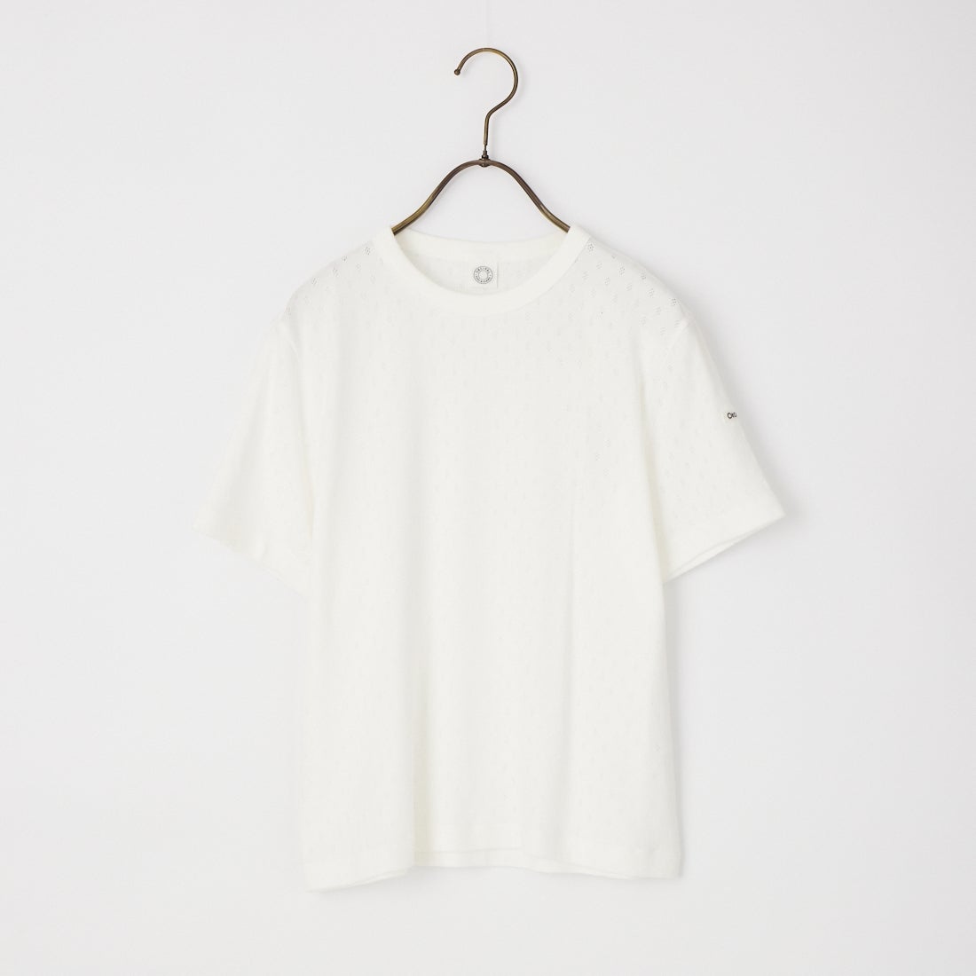 ORCIVAL [オーシバル] パターンメッシュ クルーネックTシャツ [OR-C0527OWE] OFF WHITE
