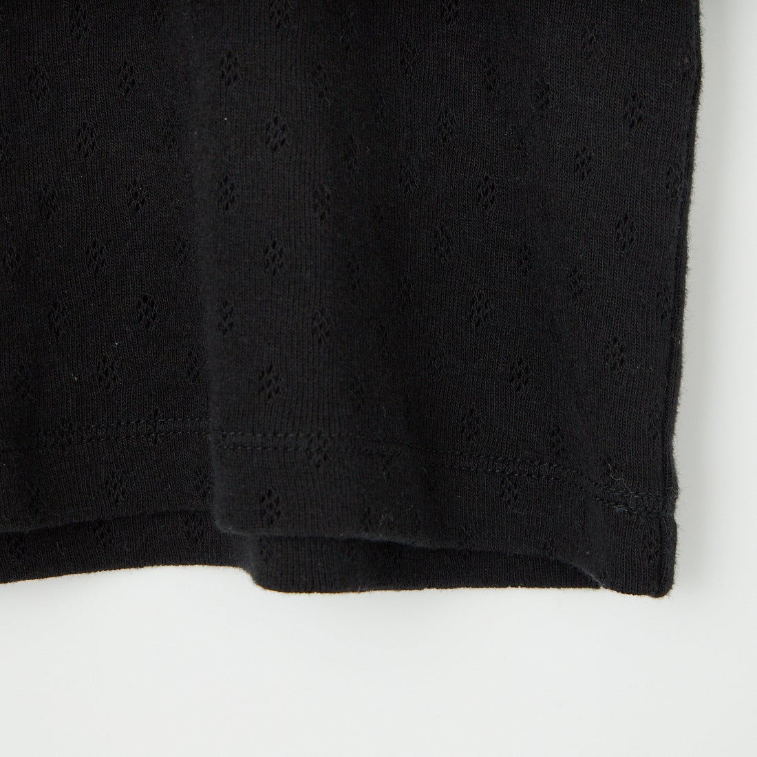 ORCIVAL [オーシバル] パターンメッシュ クルーネックTシャツ [OR-C0527OWE] BLACK