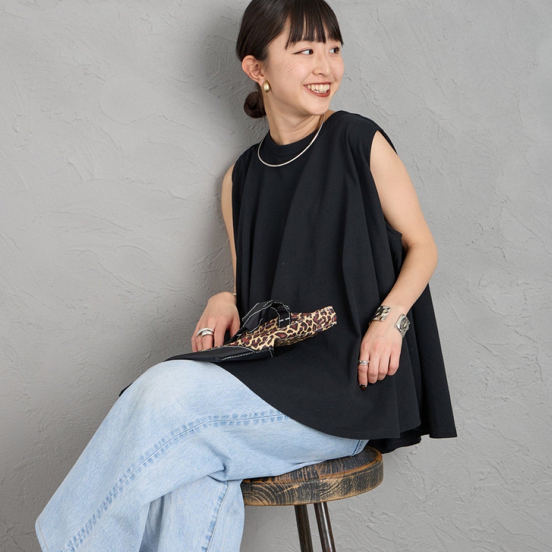 BLACK&&モデル身長：150cm 着用サイズ：1&&