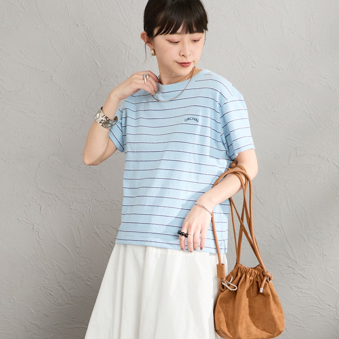 SAX/NV/WH&&モデル身長：150cm 着用サイズ：2&&