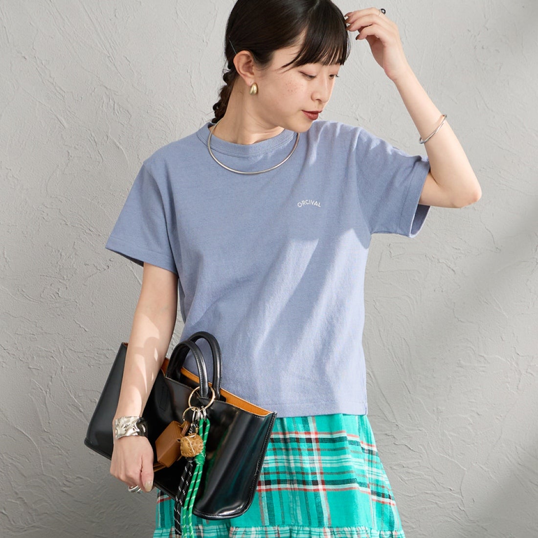 ORCIVAL [オーシバル] ワンポイント刺繍 ショートスリーブTシャツ [OR