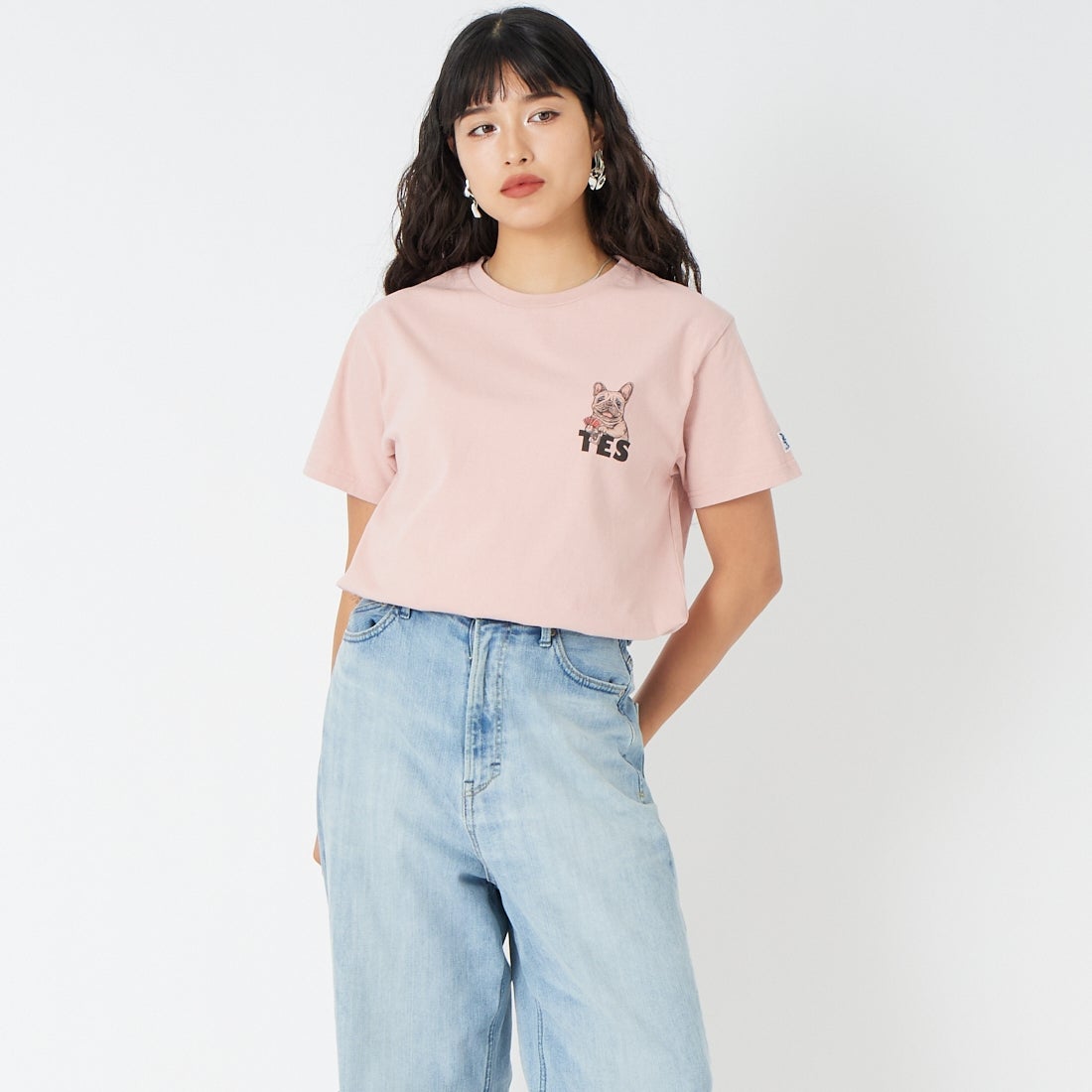 The Endless Summer [エンドレスサマー] JOKER Tシャツ [FH-26574327] 15 PINK &&モデル身長：162cm 着用サイズ：S&&