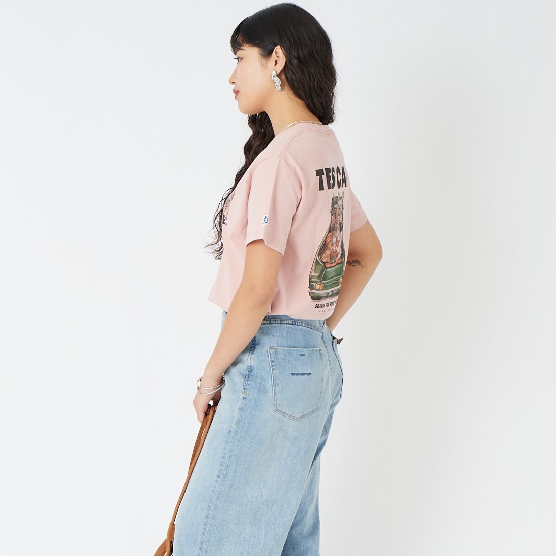 The Endless Summer [エンドレスサマー] JOKER Tシャツ [FH-26574327] 15 PINK &&モデル身長：162cm 着用サイズ：S&&