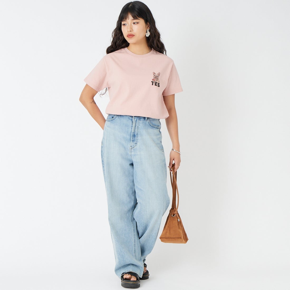 The Endless Summer [エンドレスサマー] JOKER Tシャツ [FH-26574327] 15 PINK &&モデル身長：162cm 着用サイズ：S&&