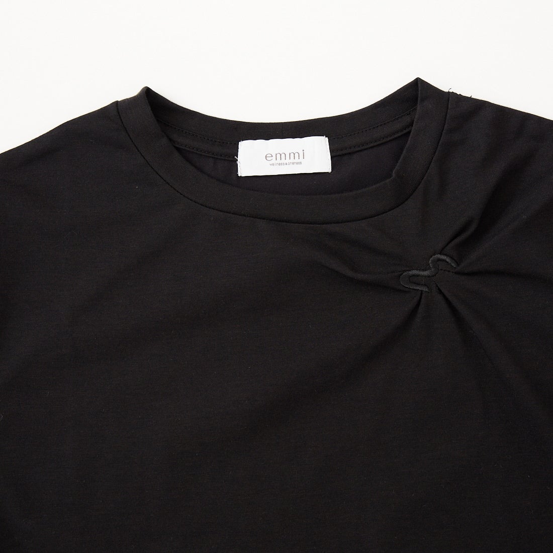 emmi [エミ] emmiロゴ クロップドTシャツ [13WCT261072] BLK