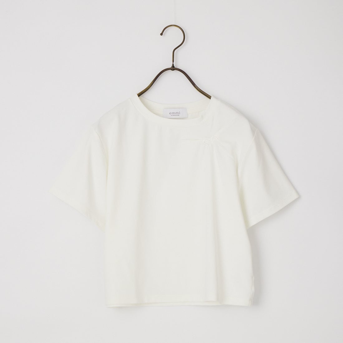 emmi [エミ] emmiロゴ クロップドTシャツ [13WCT261072] OWHT