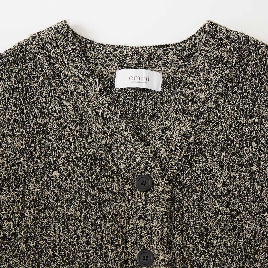 emmi [エミ] ツノヤーン リブニットベスト [13WNT261061] BLK