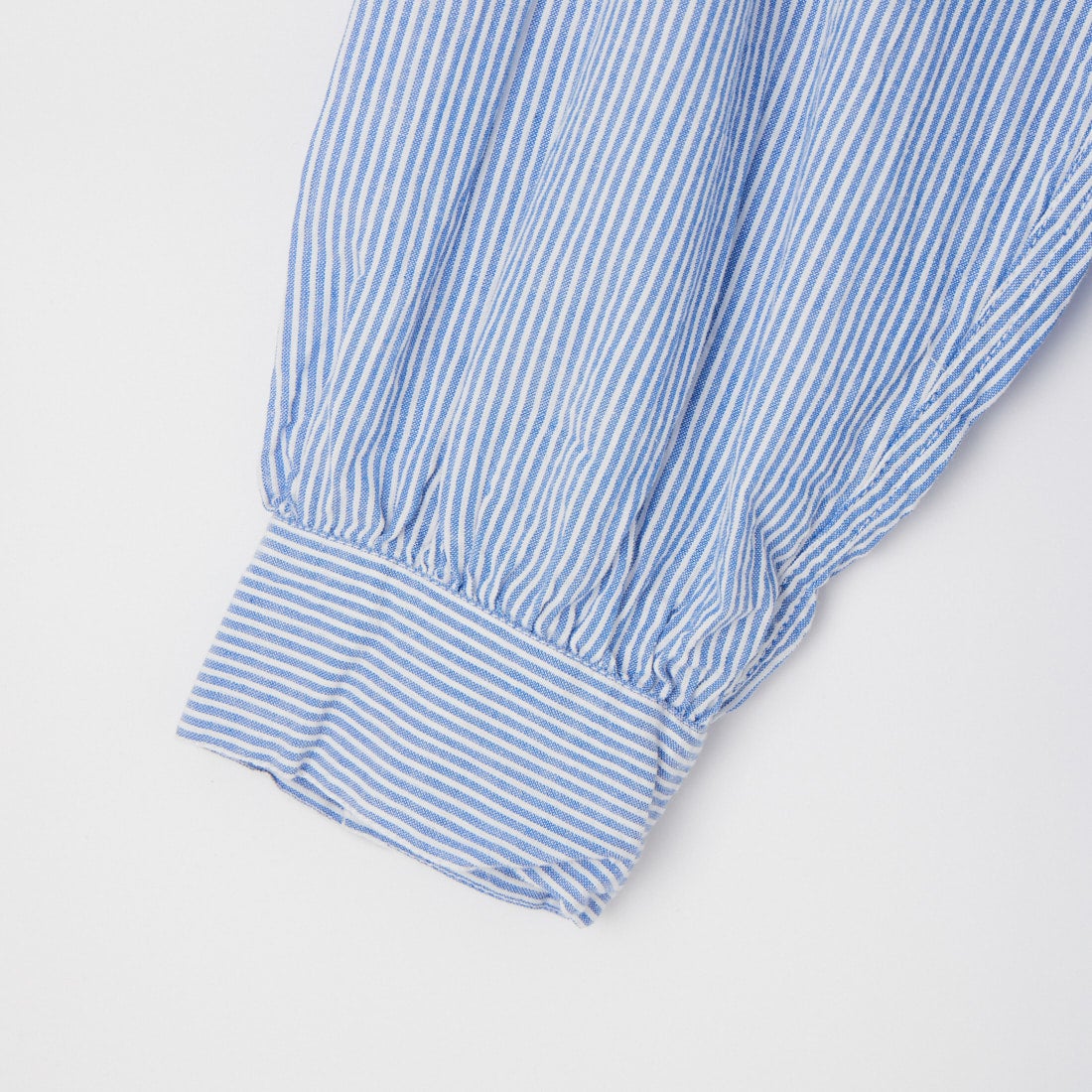 ARMEN [アーメン] シアサッカー ワークギャザーバンドカラーシャツワンピース [INAM2633S] 3490 BLU/S