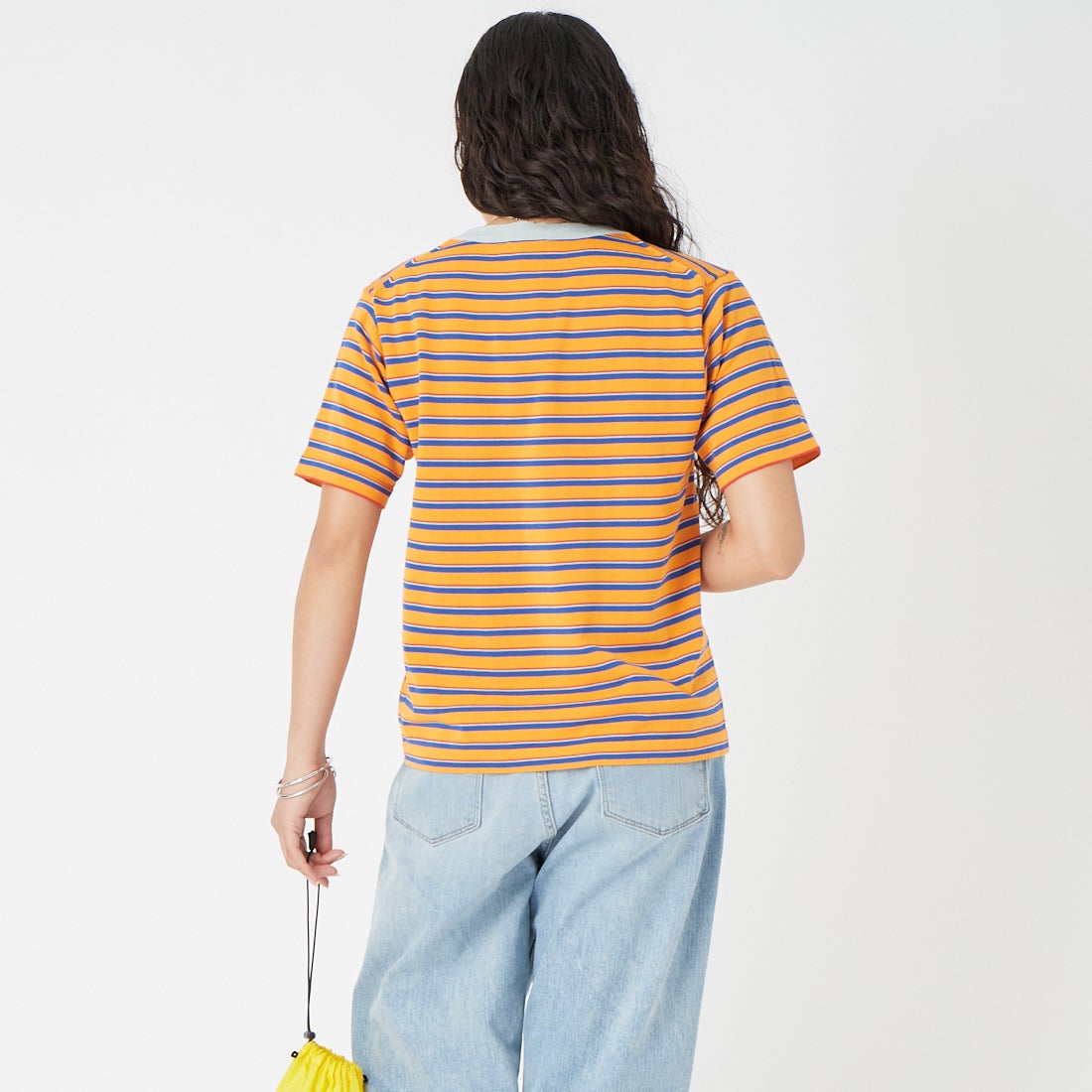 RYE TENDER [ライテンダー] センターTシャツ [010062600] ORANGE TEM &&モデル身長：162cm 着用サイズ：0&&