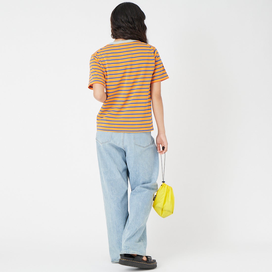 RYE TENDER [ライテンダー] センターTシャツ [010062600] ORANGE TEM &&モデル身長：162cm 着用サイズ：0&&