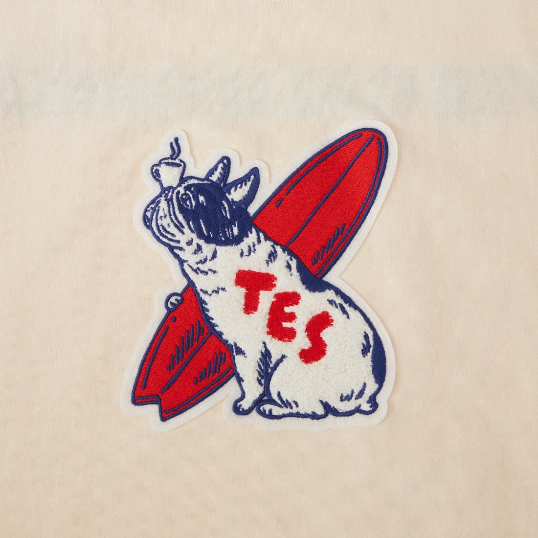 The Endless Summer [エンドレスサマー] サガラ刺繍 BUHIカフェ Tシャツ [C-26574306] 05 IVORY