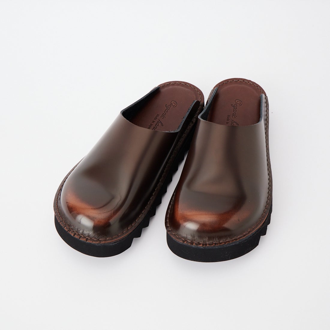 Organic handloom [オーガニックハンドルーム] DELFT レザークロッグ [OH025284] BROWN BRUS