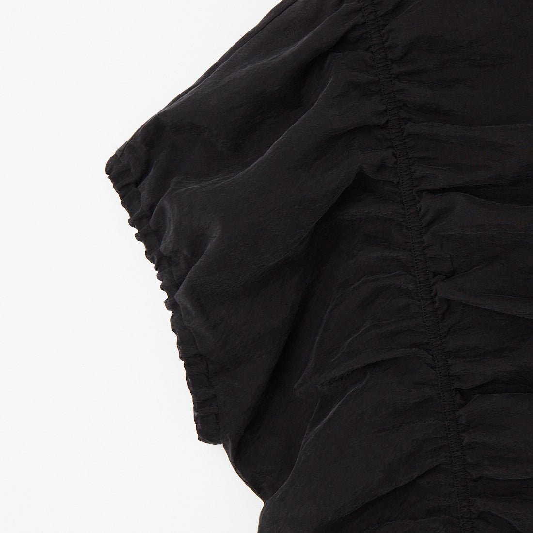 CLOCHE [クロシェ] シアーギャザーデザイントップス [61085034] ﾌﾞﾗｯｸ