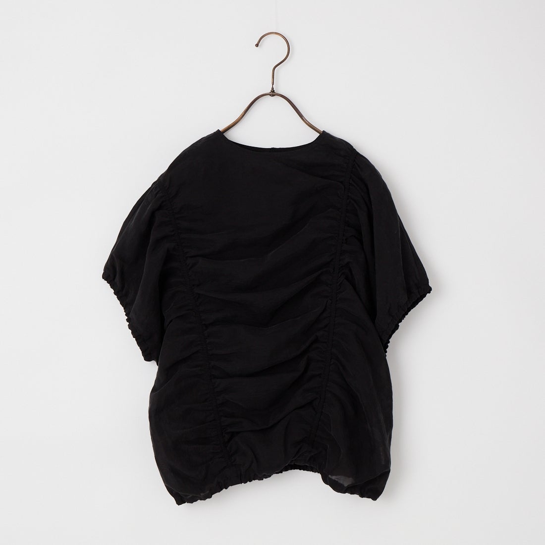 CLOCHE [クロシェ] シアーギャザーデザイントップス [61085034] ﾌﾞﾗｯｸ