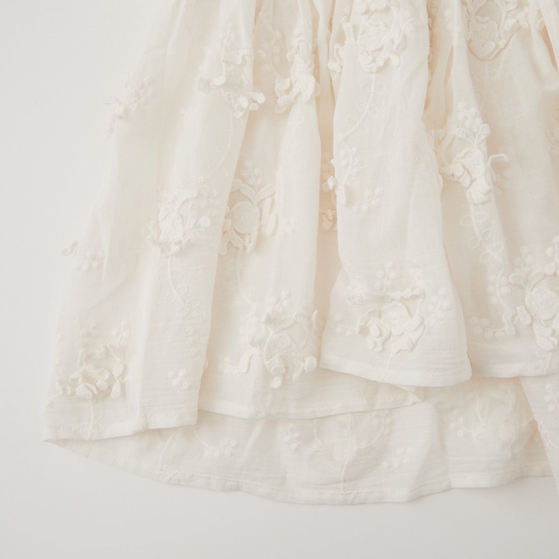 crinkle crinkle crinkle [クリンクル クリンクル クリンクル] 3D刺繍 ギャザーボレロ [CC-4517] WHITE