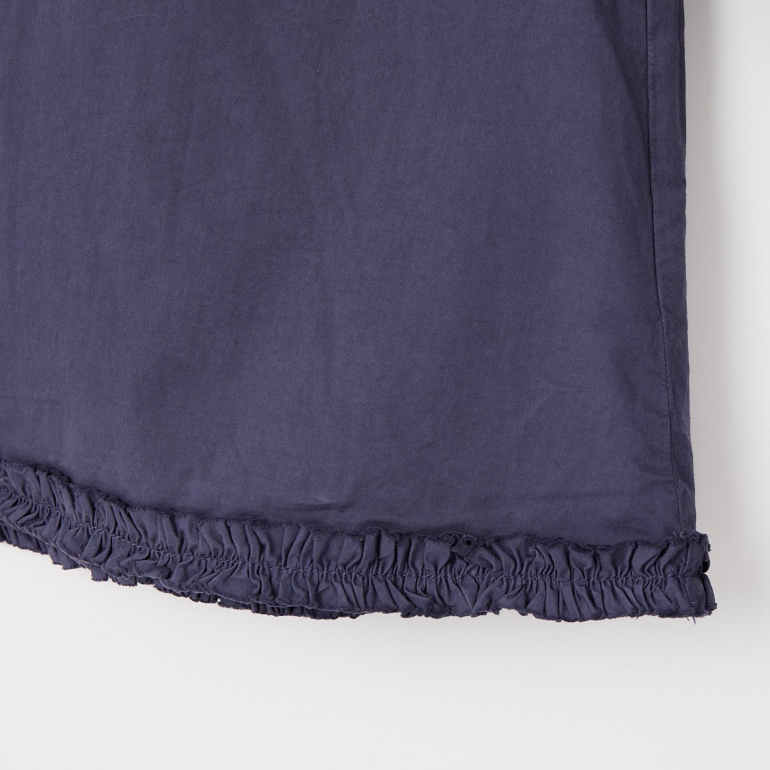 crinkle crinkle crinkle [クリンクル クリンクル クリンクル] ガーメントダイ フリルシャツ [CC-4522] NAVY