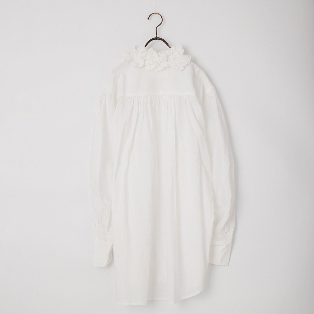 crinkle crinkle crinkle [クリンクル クリンクル クリンクル] コットンフリル カラーシャツ [CC-4521] WHITE