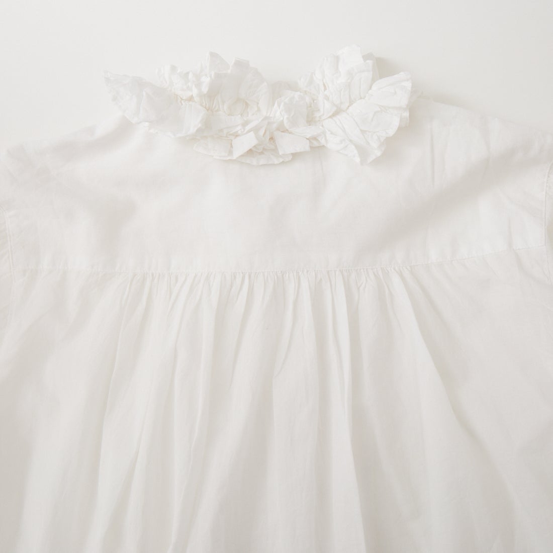 crinkle crinkle crinkle [クリンクル クリンクル クリンクル] コットンフリル カラーシャツ [CC-4521] WHITE
