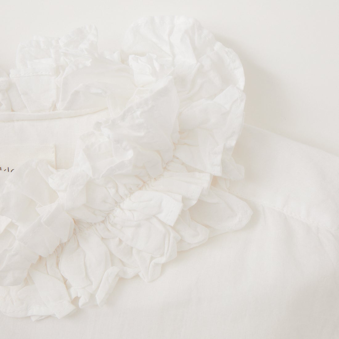 crinkle crinkle crinkle [クリンクル クリンクル クリンクル] コットンフリル カラーシャツ [CC-4521] WHITE