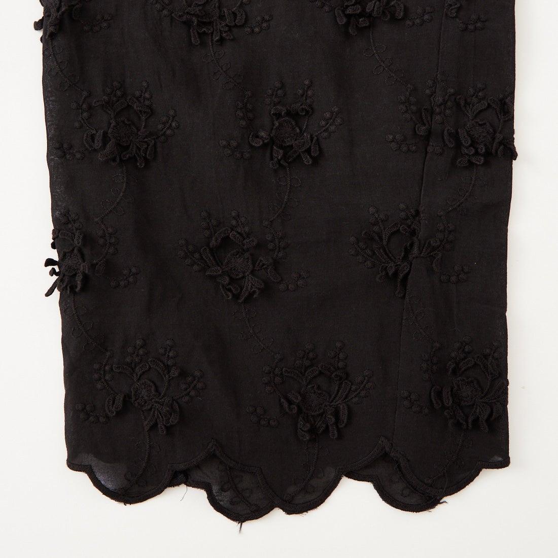 crinkle crinkle crinkle [クリンクル クリンクル クリンクル] シアーコットン 3D刺繍 イージーパンツ [CC-4528] BLACK