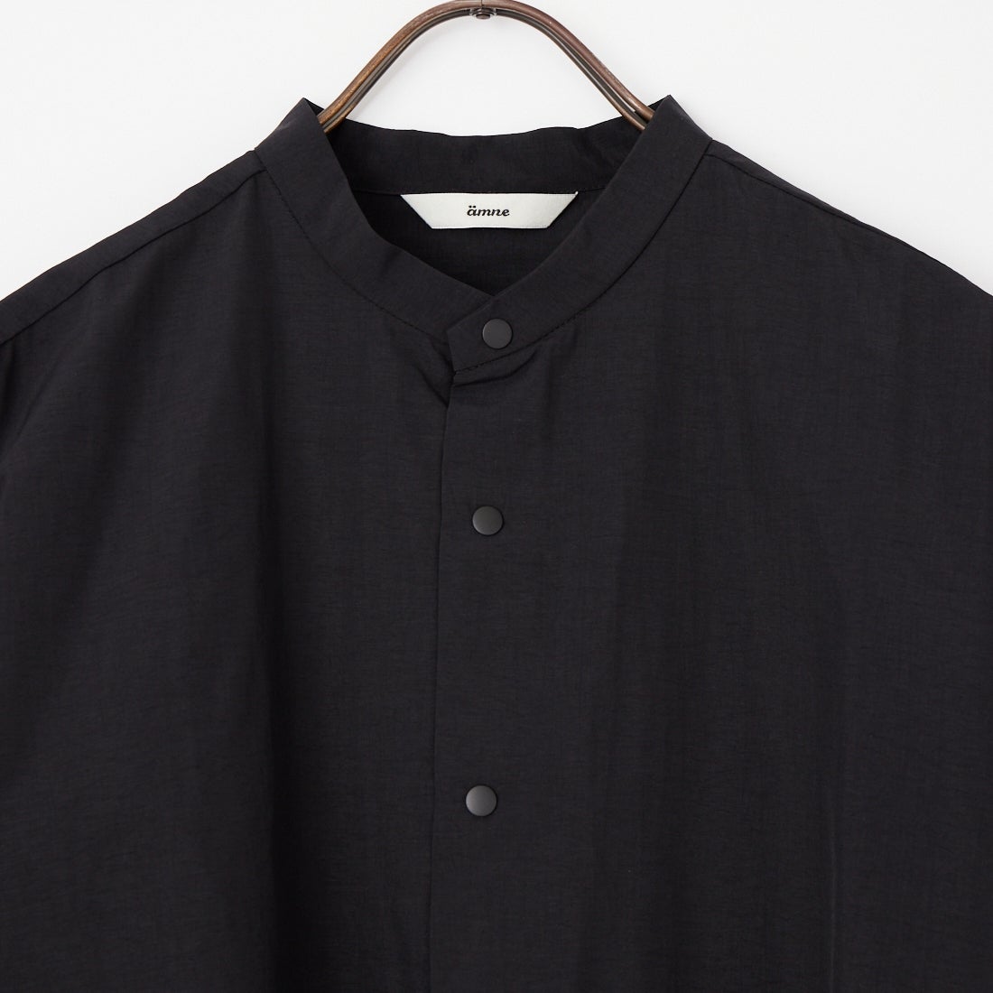 amne [アンヌ] ナイロンパークシャツ [AMN-SH-057] BLACK