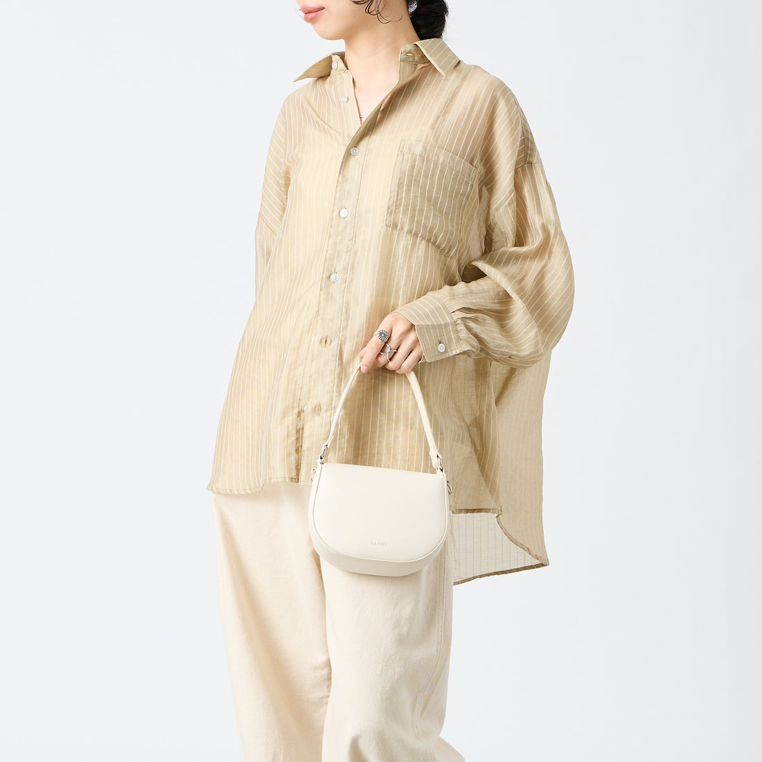 ﾍﾞｰｼﾞｭST&&モデル身長：162cm 着用サイズ：F&&
