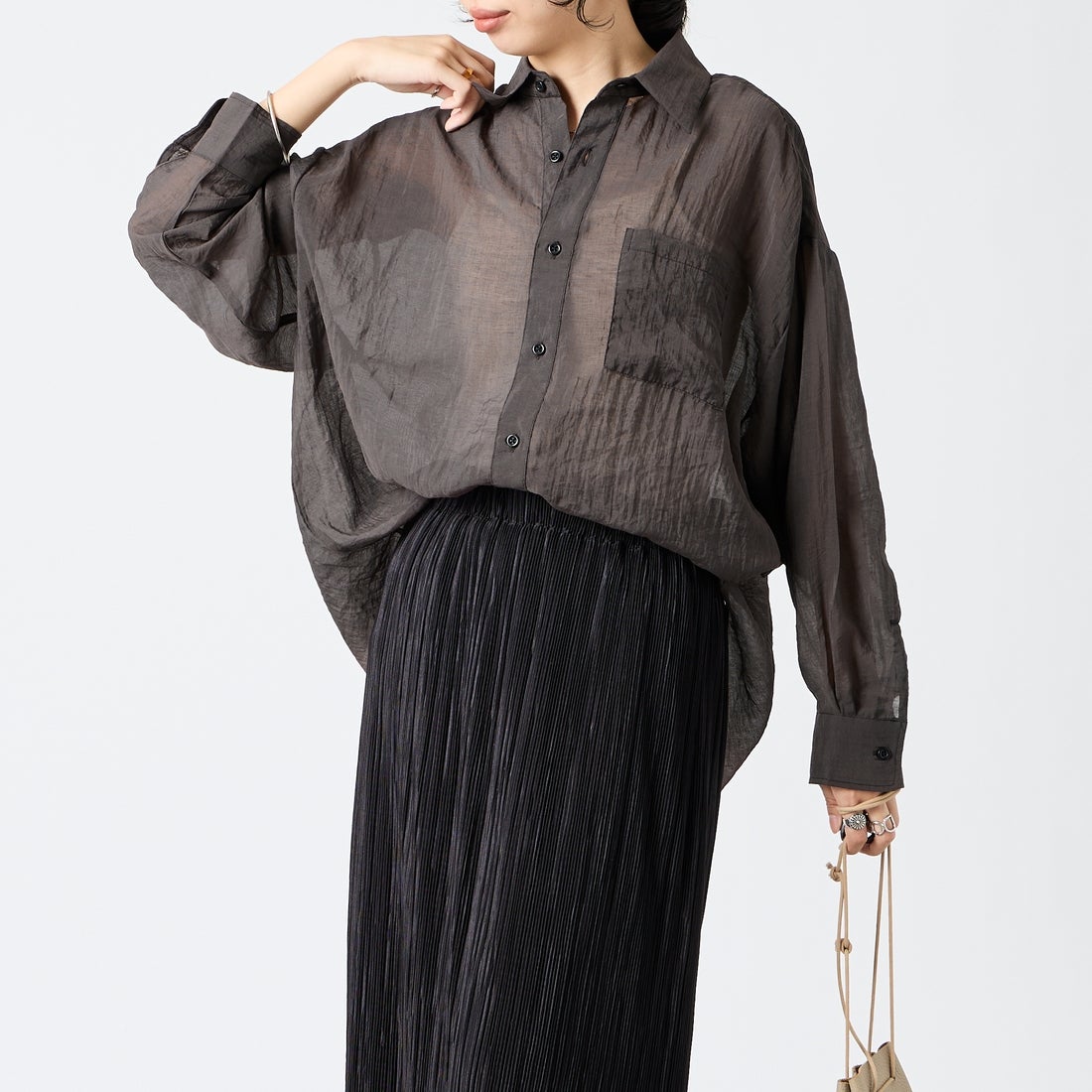 ﾁｬｺｰﾙ&&モデル身長：162cm 着用サイズ：F&&