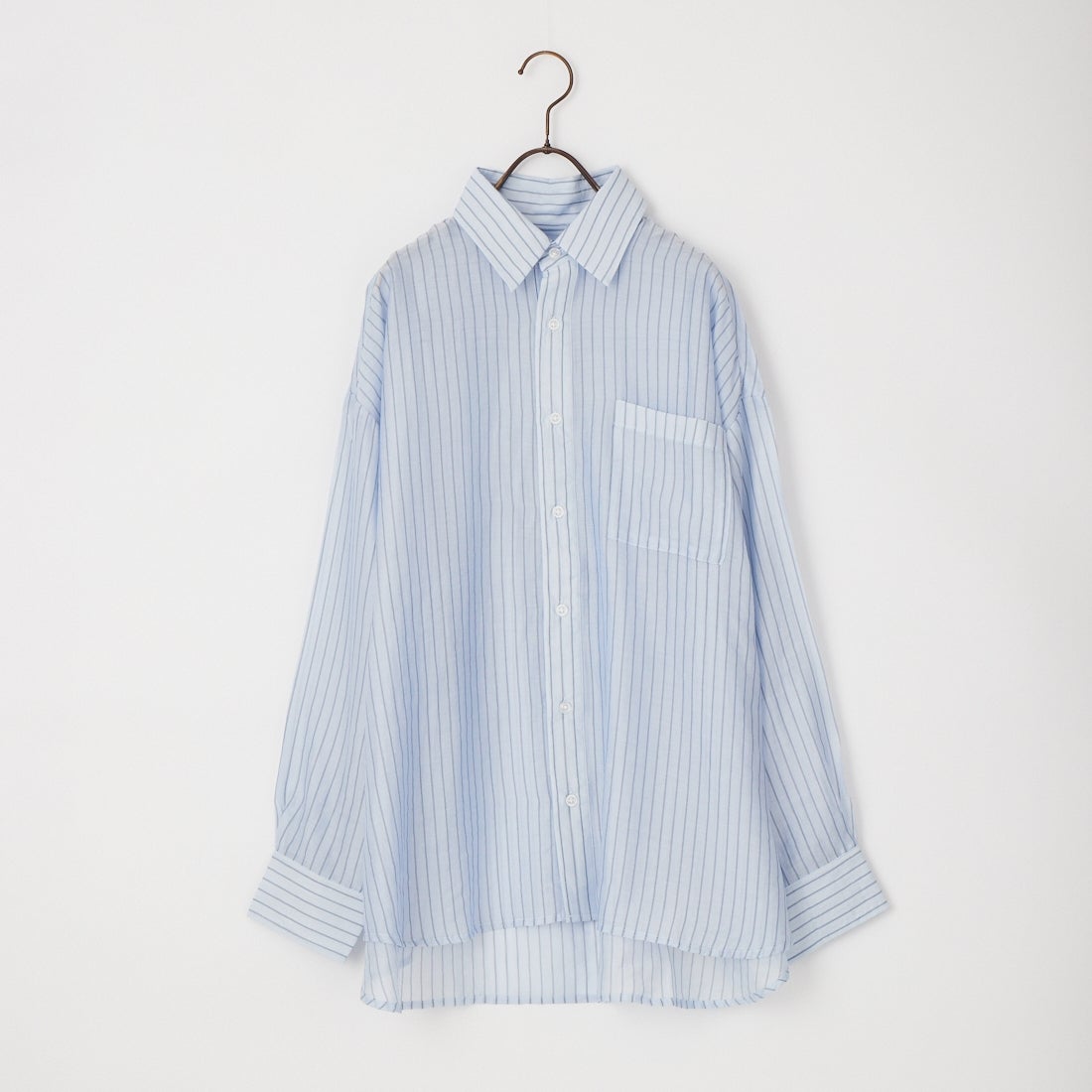 USINE [ユジーヌ] シアーオーバーサイズシャツ [IN9-SH-6] ﾌﾞﾙｰST