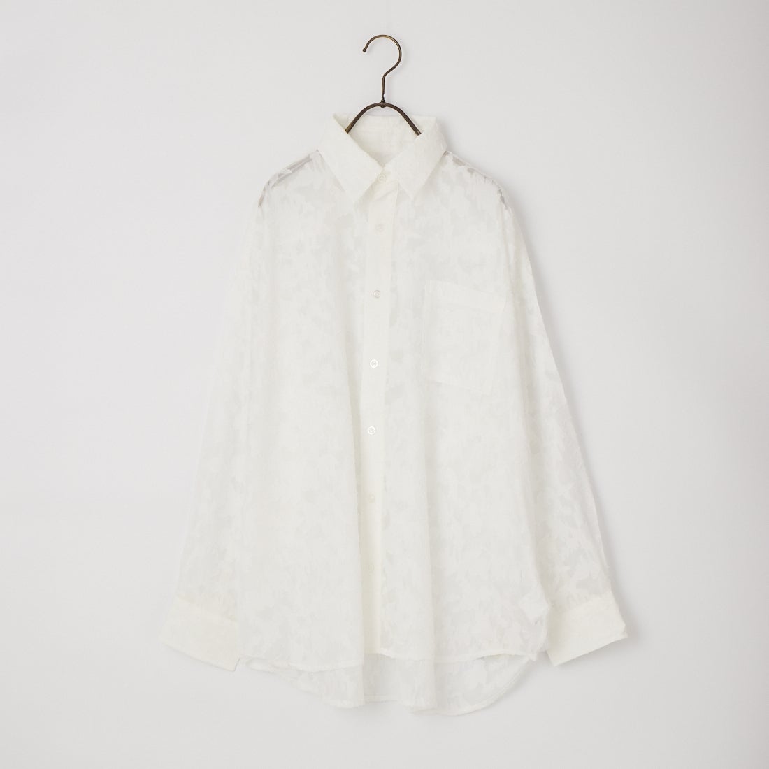 USINE [ユジーヌ] シアーオーバーサイズシャツ [IN9-SH-6] ﾎﾜｲﾄJQ