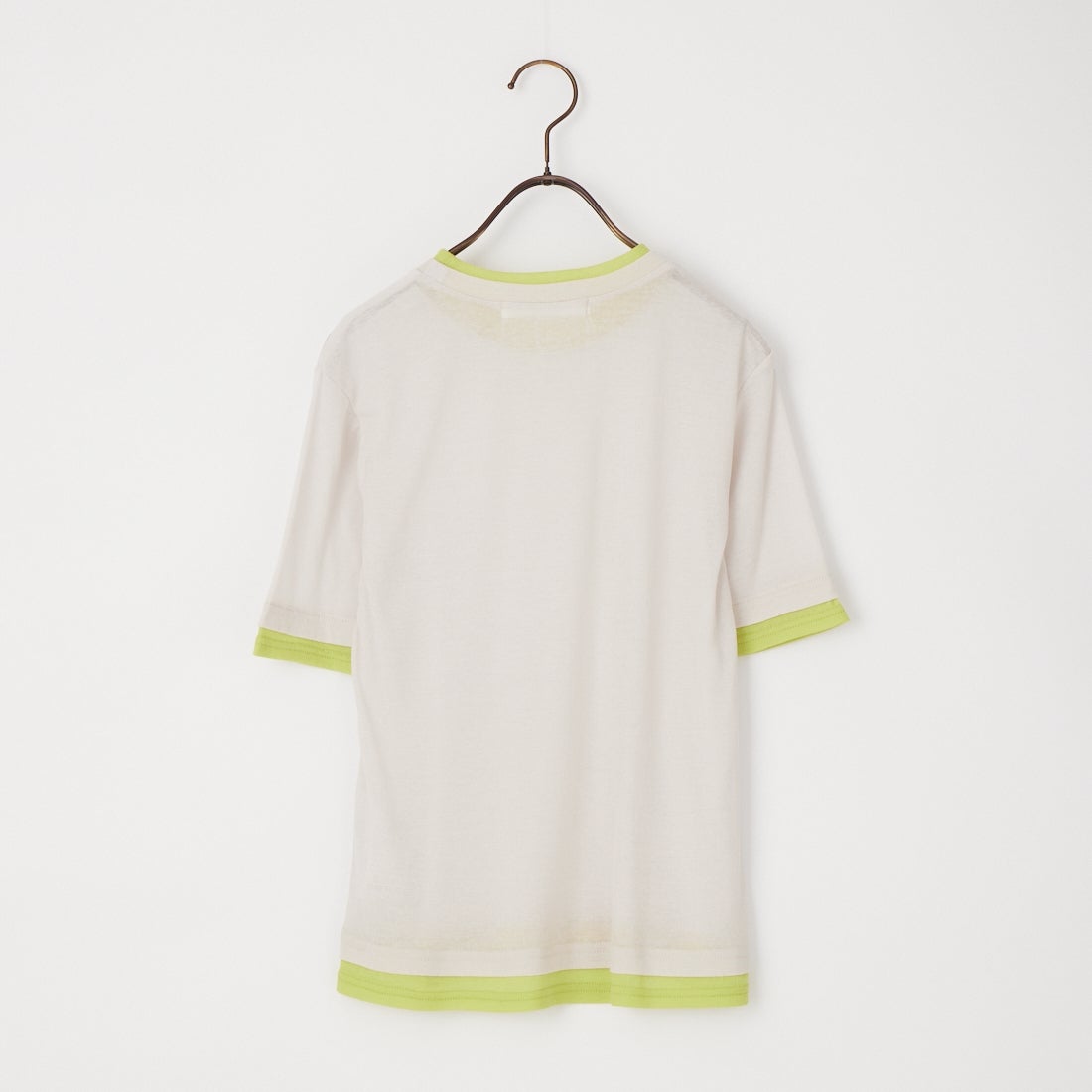 USINE [ユジーヌ] シアーショートスリーブレイヤードTシャツ [21267070] 001 ﾗｲﾄｸﾞﾚ