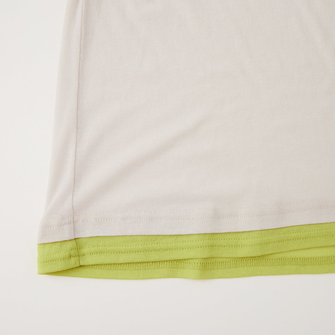 USINE [ユジーヌ] シアーショートスリーブレイヤードTシャツ [21267070] 001 ﾗｲﾄｸﾞﾚ