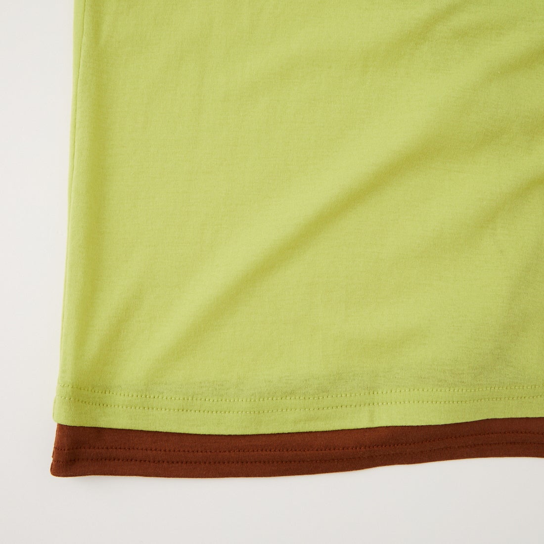 USINE [ユジーヌ] シアーショートスリーブレイヤードTシャツ [21267070] 041 ﾗｲﾑ/ﾌﾞ