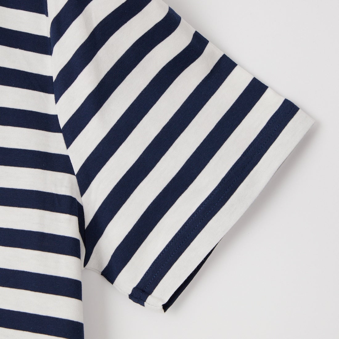 A.P.C. [アー・ペー・セー] ロゴ刺繍ショートスリーブボーダーTシャツ [STANDARD-APC-BRODE-R] 39 D.NAVY