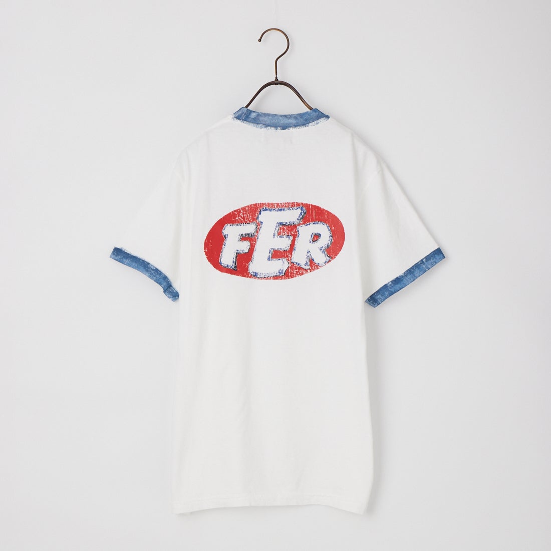 BOW WOW [バウワウ] FERモータスポーツ リンガーTシャツ [BW261-FMSTT] WHITE/NAVY