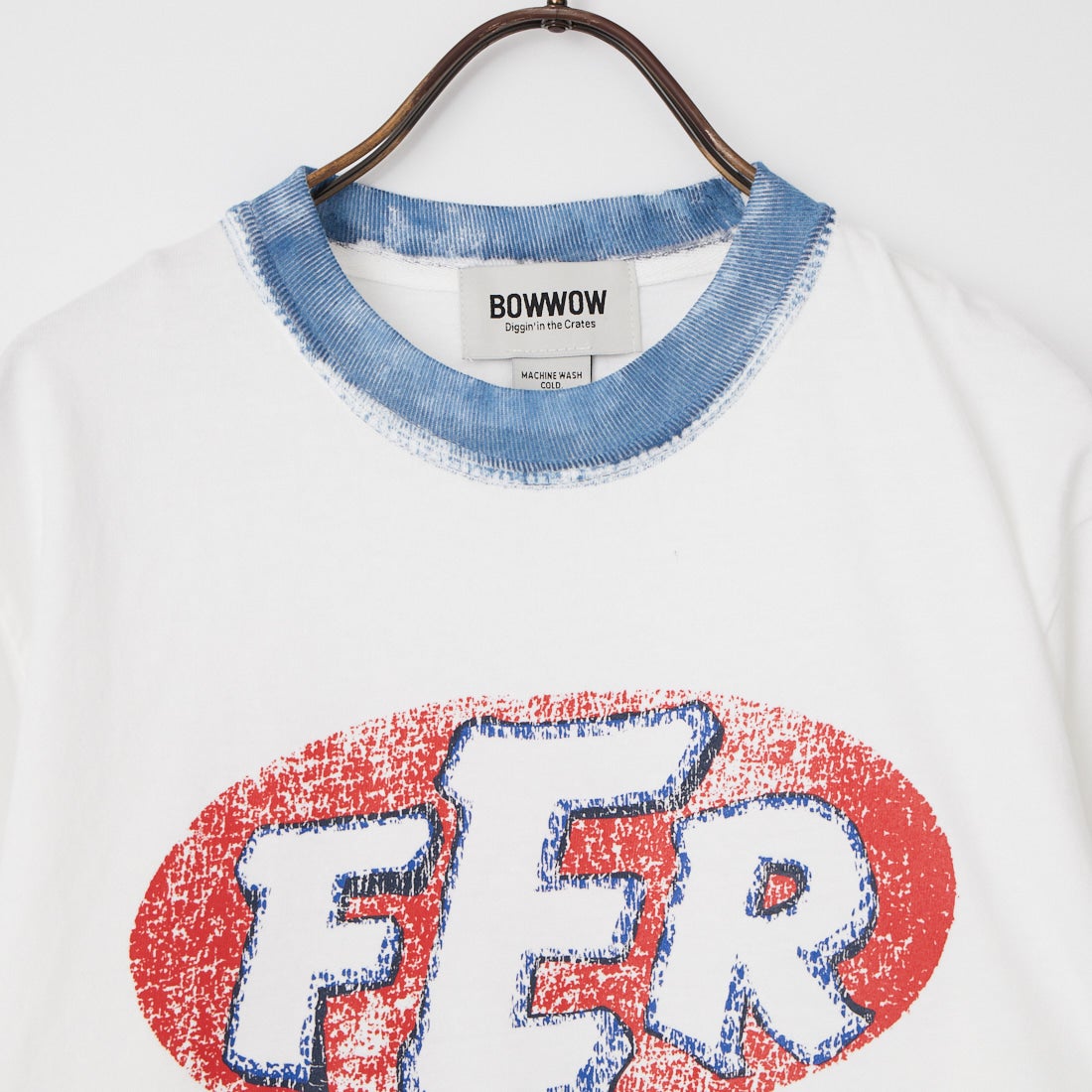 BOW WOW [バウワウ] FERモータスポーツ リンガーTシャツ [BW261-FMSTT] WHITE/NAVY