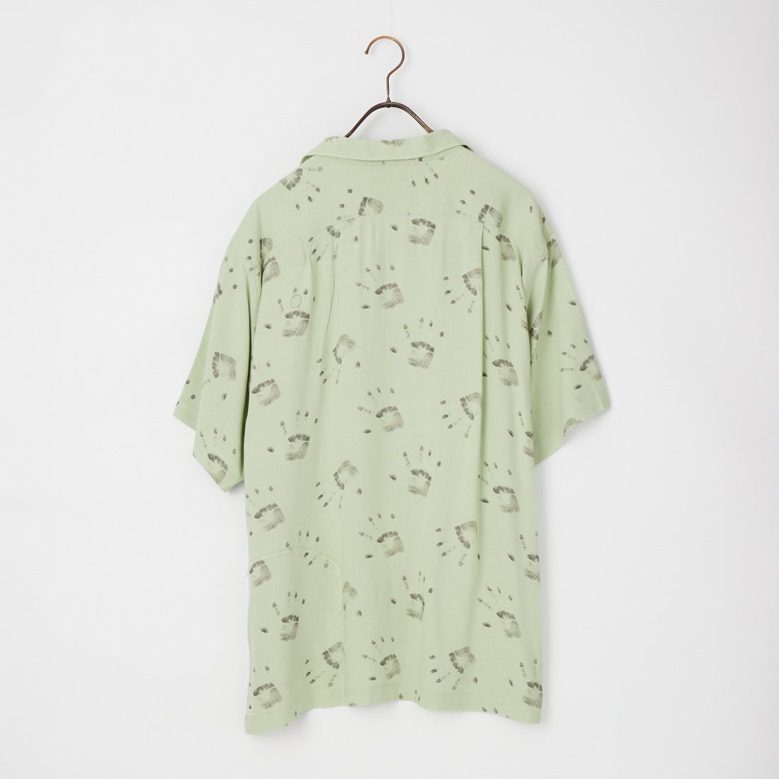 BOW WOW [バウワウ] ハンドプリント エイジドショートスリーブシャツ [BW261-HPSS] L.GREEN