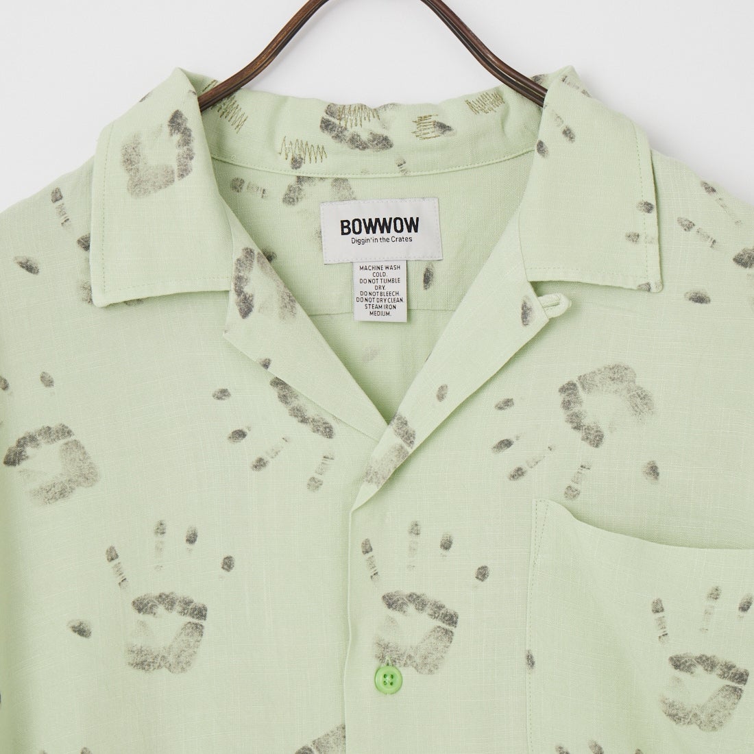 BOW WOW [バウワウ] ハンドプリント エイジドショートスリーブシャツ [BW261-HPSS] L.GREEN