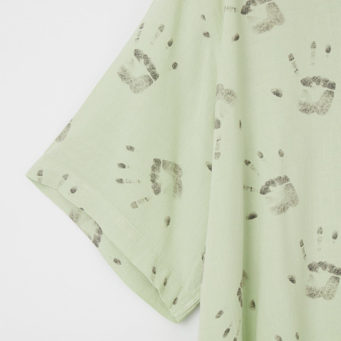 BOW WOW [バウワウ] ハンドプリント エイジドショートスリーブシャツ [BW261-HPSS] L.GREEN