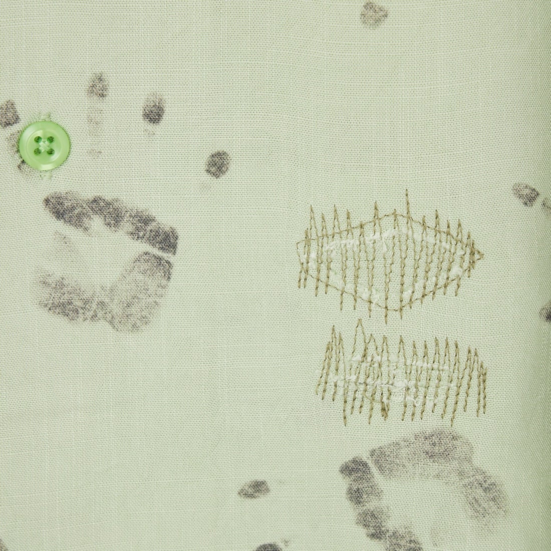 BOW WOW [バウワウ] ハンドプリント エイジドショートスリーブシャツ [BW261-HPSS] L.GREEN