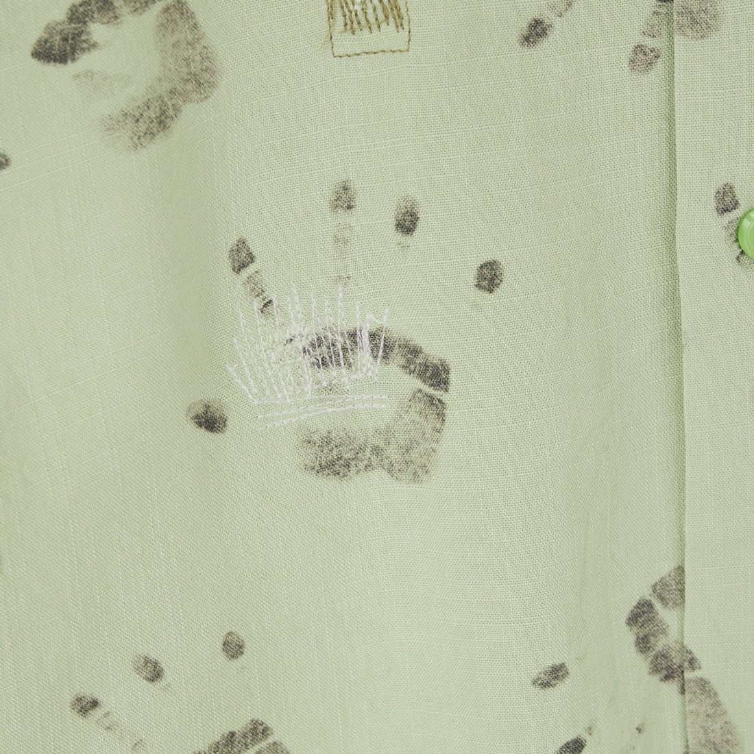 BOW WOW [バウワウ] ハンドプリント エイジドショートスリーブシャツ [BW261-HPSS] L.GREEN