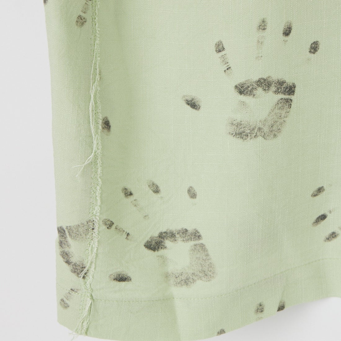 BOW WOW [バウワウ] ハンドプリント エイジドショートスリーブシャツ [BW261-HPSS] L.GREEN