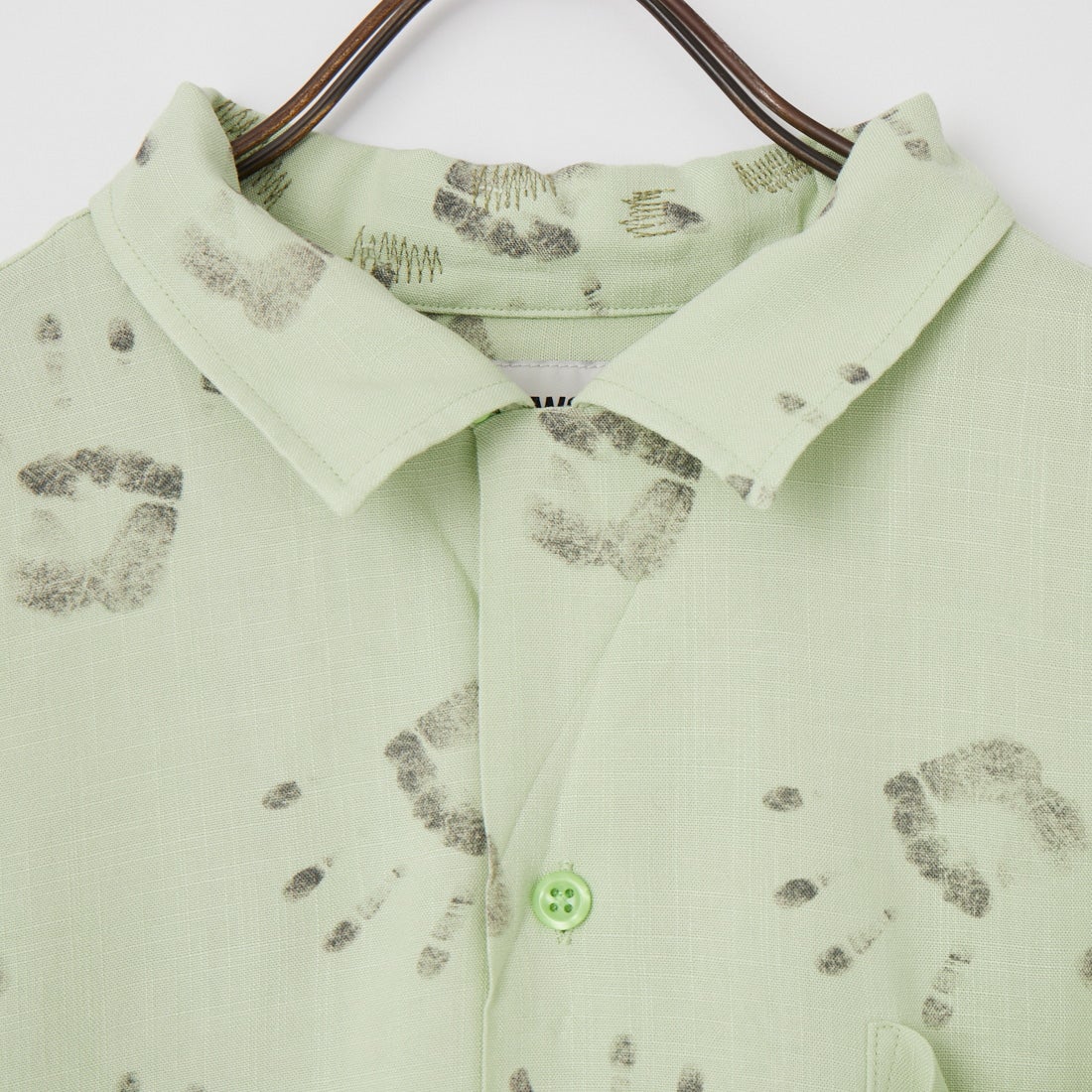 BOW WOW [バウワウ] ハンドプリント エイジドショートスリーブシャツ [BW261-HPSS] L.GREEN