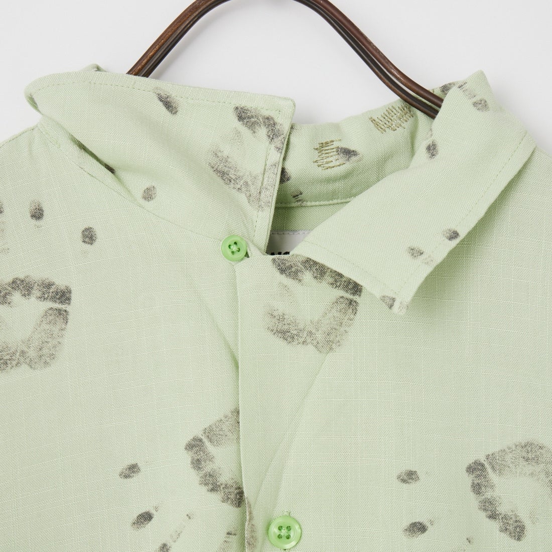 BOW WOW [バウワウ] ハンドプリント エイジドショートスリーブシャツ [BW261-HPSS] L.GREEN